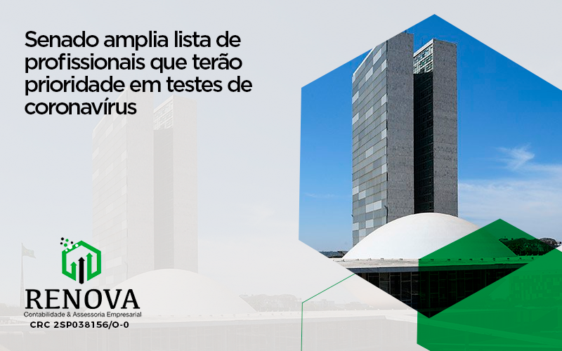 Senado amplia lista de profissionais que terão prioridade em testes de coronavírus